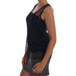 Dolce & Gabbana Elegant Black Lace Sleeveless Cami Blouse Dolce & Gabbana Rosy Brown