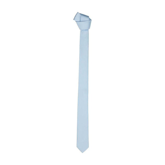 Emilio Romanelli Elegant Silk Sky-Blue Men's Slim Tie EMRO-4569