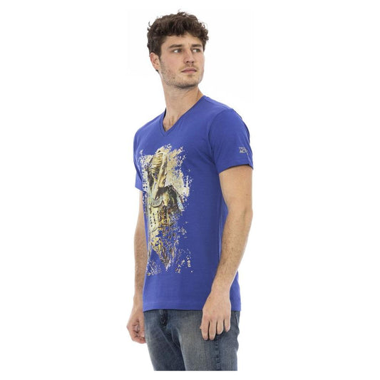 Trussardi Action Blue Cotton Men T-Shirt