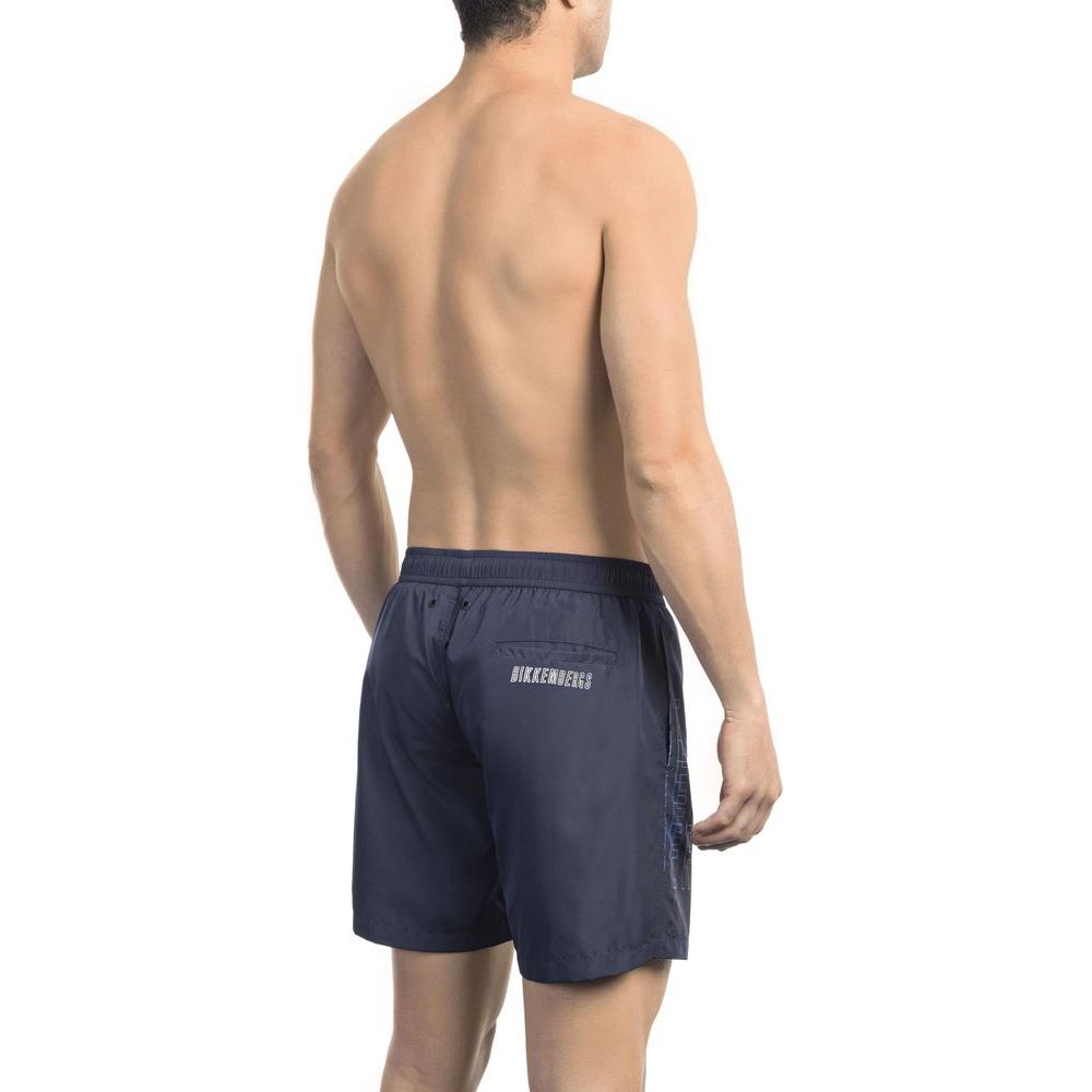 Bikkembergs Blue Polyester Men Swim Short