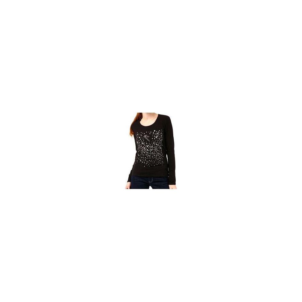 Montana Blu Black Cotton Women T-Shirt