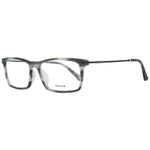 Police Gray Men Glasses Frame in full-rim gray design with metal and plastic material. Frame size 52-16-145, includes branded case.