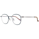 Hackett Blue Men Glasses Frame, full-rim panto style with blue-filter, metal & plastic frame, 48-22-145 size, includes branded case.