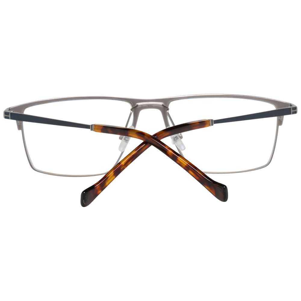 Hackett Blue Men Glasses Frame with metal and plastic materials, full-rim browline style, and blue-filter design.