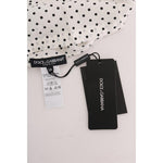 Dolce & Gabbana White Polka Dotted Silk T-shirt Top