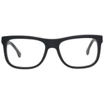 Lozza Black Men Glasses Frame, full-rim plastic design, size 51-17-135, includes branded case, no spring hinge, stylish black color.