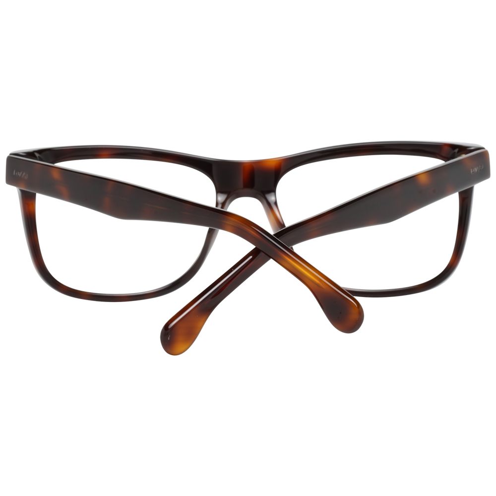 Lozza Brown Men Glasses Frame with plastic full-rim in brown color, size 54-17-140, includes branded case.
