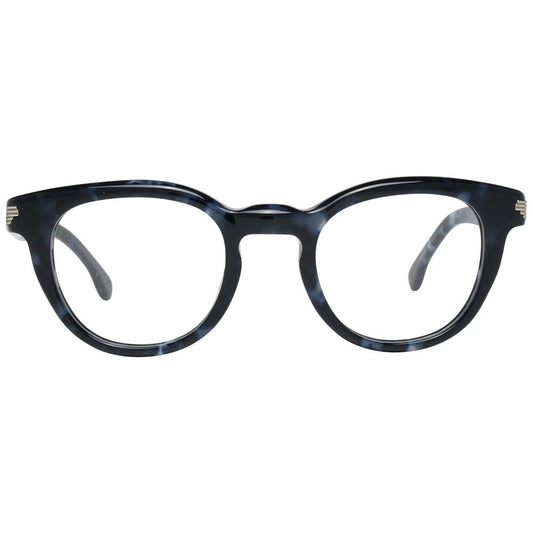 Lozza Black Unisex Glasses Frame in plastic, full-rim style. Size: 45-22-135, black color, includes branded case, non-spring hinge.