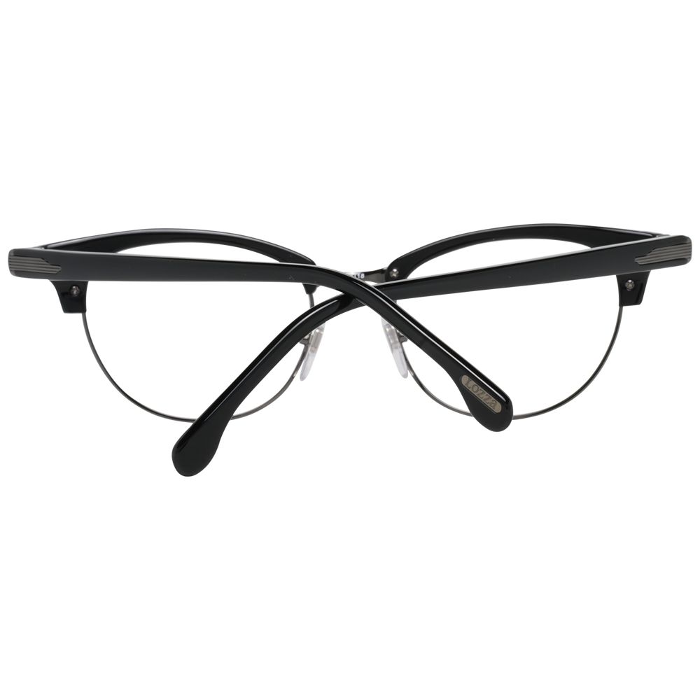 Lozza Black Women Glasses Frame, full-rim plastic design with 50-18-140 size dimensions, shown from the front perspective.