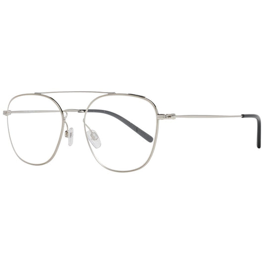 Bally Gray Men Glasses Frame, full-rim metal and plastic, stylish grey color, size 53-18-145, includes branded case, no spring hinge.