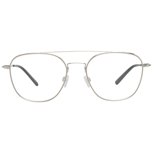 Bally Gray Men Glasses Frame, full-rim grey metal & plastic, size 53-18-145, with branded case, no spring hinge