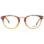 Lozza Brown Unisex Glasses Frame with full-rim style, metal and plastic material, spring hinge, and branded case.