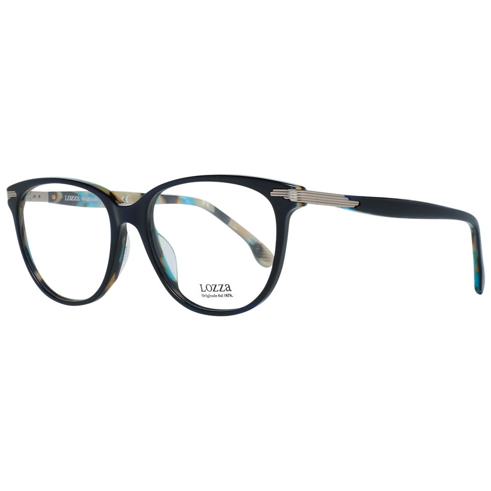 Lozza Blue Women Glasses Frame, round full-rim design, plastic material, with branded case, size 54-17-140.