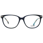 Lozza Blue Women Glasses Frame with full-rim round plastic design, size 54-17-140, in striking blue, comes with branded case.