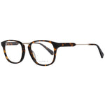 Sandro Brown Men Glasses Frame with plastic full-rim design, size 51-19-145, includes branded case, no spring hinge, brown color.