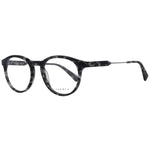 Sandro Gray Men Glasses Frame, full-rim round plastic, grey, size 50-19-145, includes branded case, no spring hinge, demo lenses.