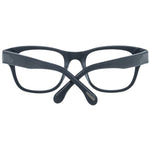 Lozza Black Unisex Glasses Frame, full-rim trapezium style with 140mm temples and 50mm demo lenses.