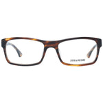 Zadig & Voltaire Brown Men Glasses Frame, full-rim rectangle, plastic material with branded case, size 54-18-140, spring hinge.