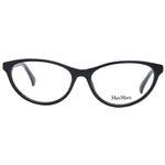 Max Mara Black Women Glasses Frame in cat eye style with full-rim plastic design and demo lenses, includes branded case, size 54-15-140.
