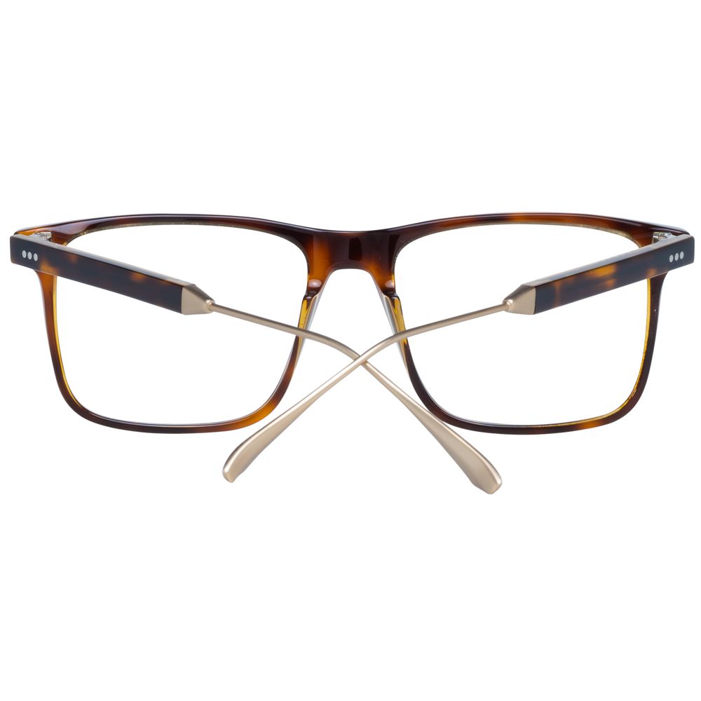 Sandro Brown Men Glasses Frame with multicolor full-rim square design, metal & plastic material, lens width 54, temple length 145, includes case.