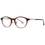 Swarovski Brown Women Glasses Frame, oval design with full-rim plastic and crystal detail, size 49-19-145.