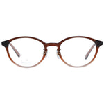 Swarovski Brown Women Glasses Frame, oval full-rim plastic eyeglass frame with demo lenses, size 49-19-145, sleek design.