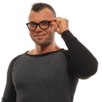 Ermenegildo Zegna Black Men Glasses Frame