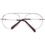 Tod's Red Women Glasses Frame, aviator style, metal full-rim with demo lenses, 55mm width, 135mm frame, includes branded case.