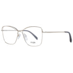 Maje Gold Women Glasses Frame with square style, full-rim stainless steel, demo lenses and branded case, size 51-14-135.
