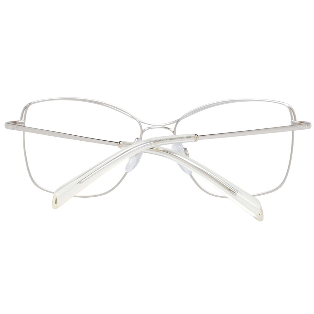 Front view of Maje Gold Women Glasses Frame in stainless steel, full-rim style, featuring square demo lenses.