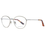 Sandro Silver Women Glasses Frame, round stainless steel with full-rim and demo lenses, size 49-17-135, with branded case.