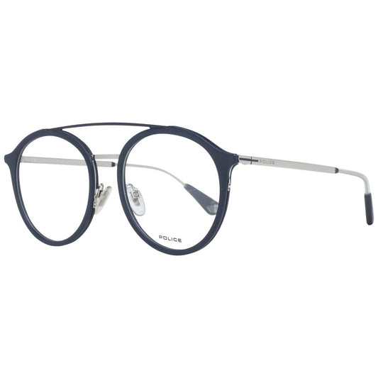 Police Gray Men Glasses Frame, metal and plastic, aviator style, full-rim, size 52-16-140, grey color, branded case included.