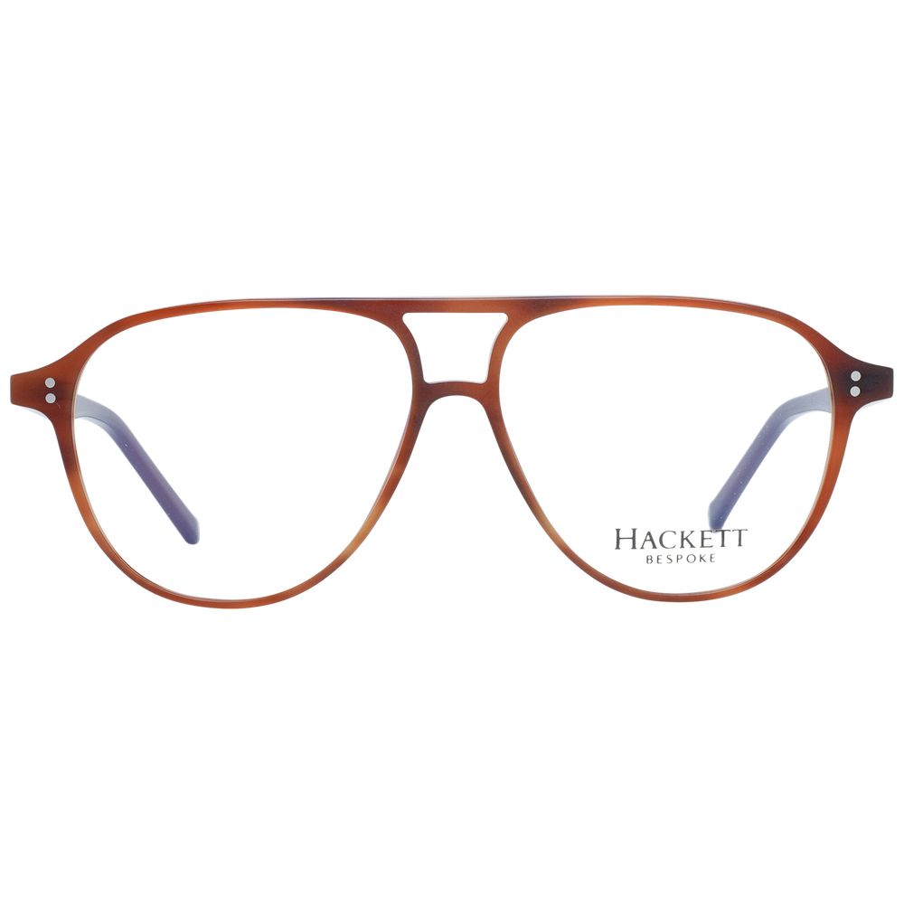 Hackett Brown Men Glasses Frame in full-rim acetate with aviator style.