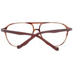 Hackett Brown Men Glasses Frame in acetate with full-rim aviator style, 54mm lenses width, 138mm frame width, brown color.