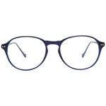 Hackett Blue Men Glasses Frame with round, full-rim style, blue metal & plastic, hypoallergenic frame, demo lenses, size 51-17-150.