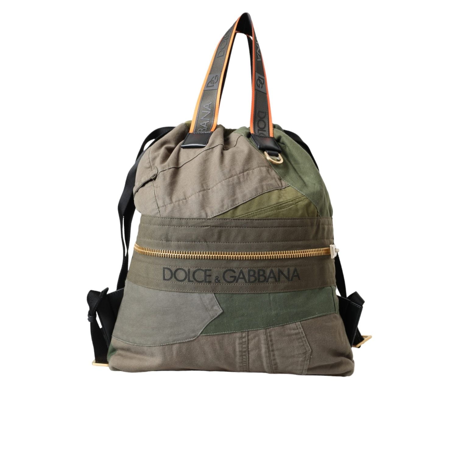 Front view with bag zipped and handles upright.
