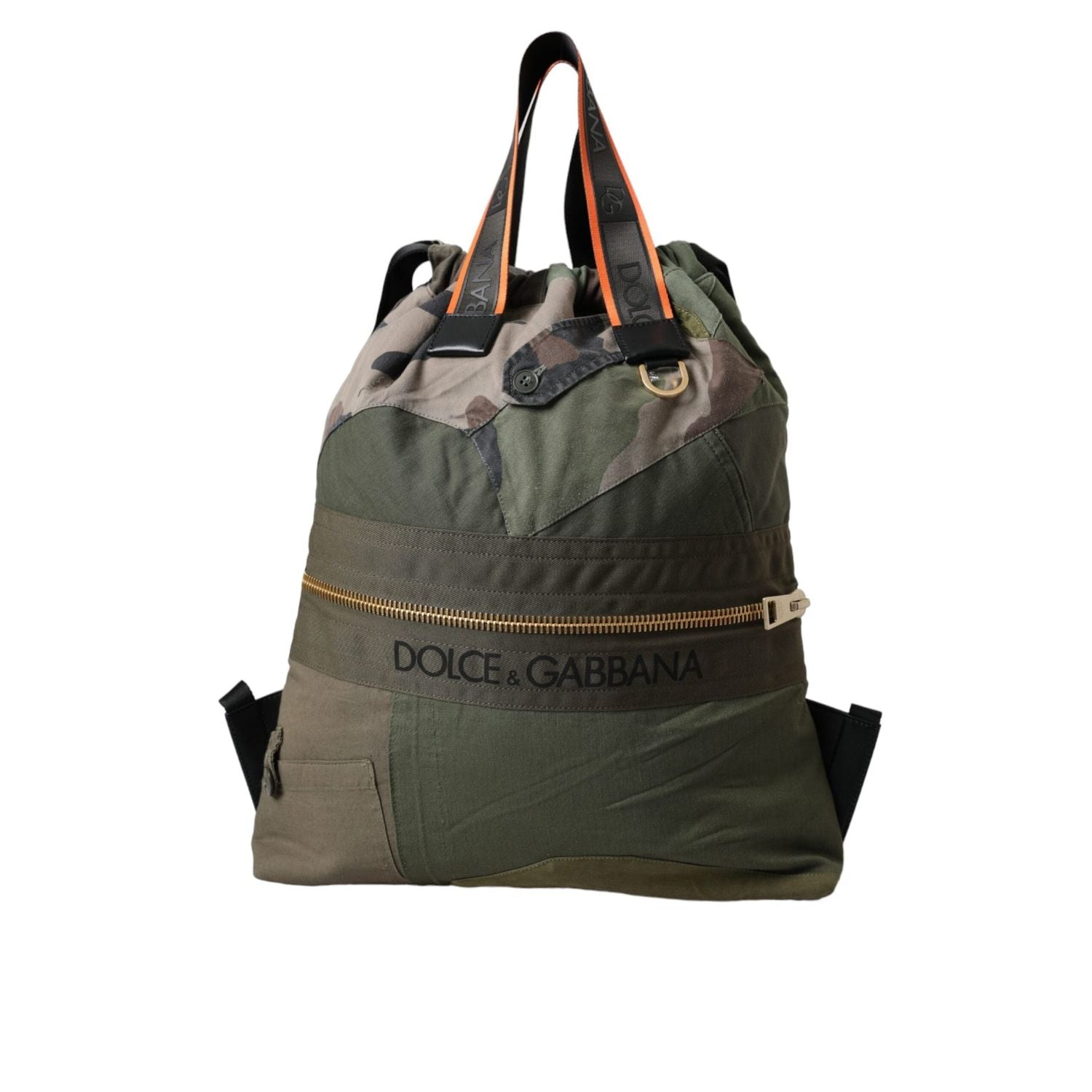 Front view with bag zipped and handles upright.