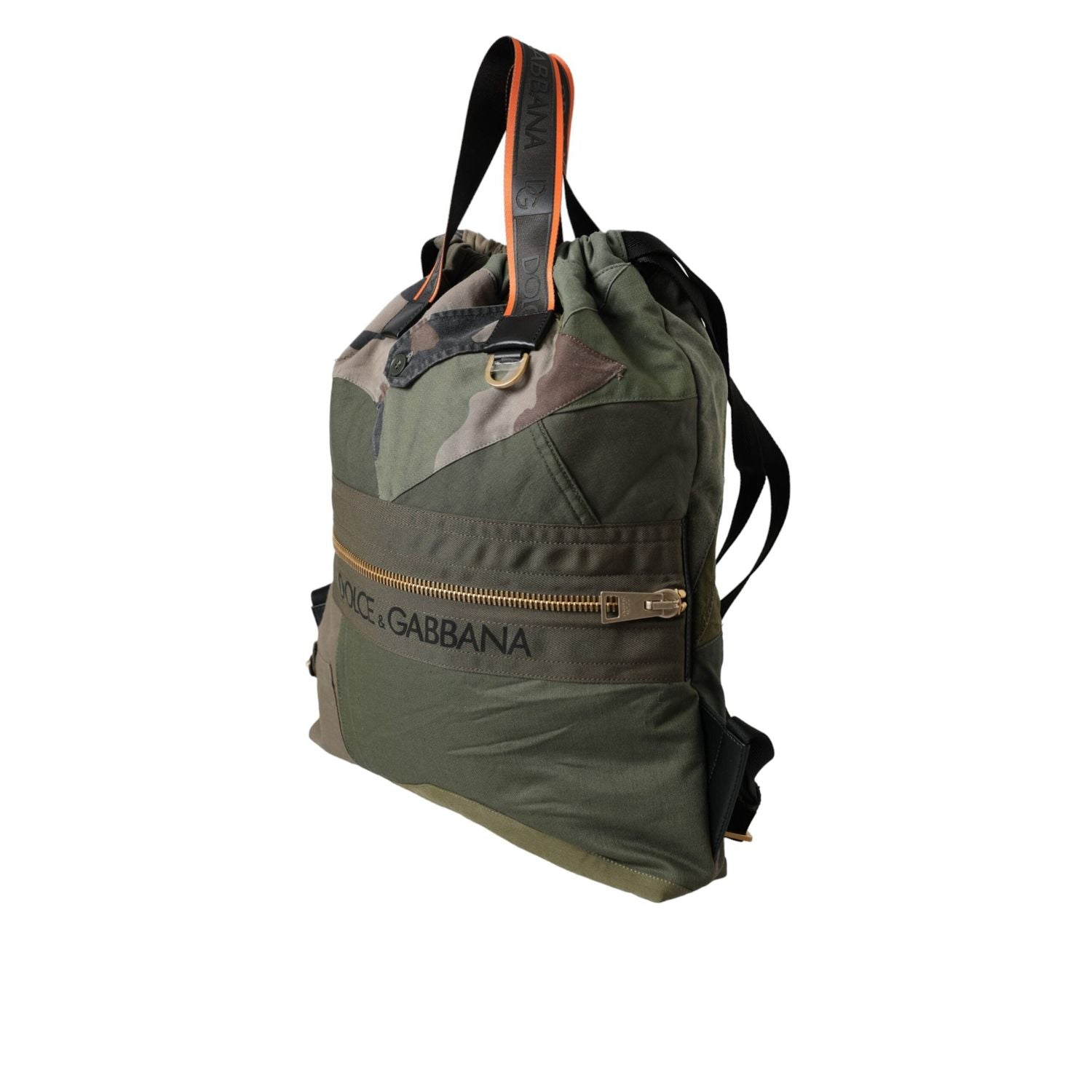 Front view with bag zipped and handles upright.