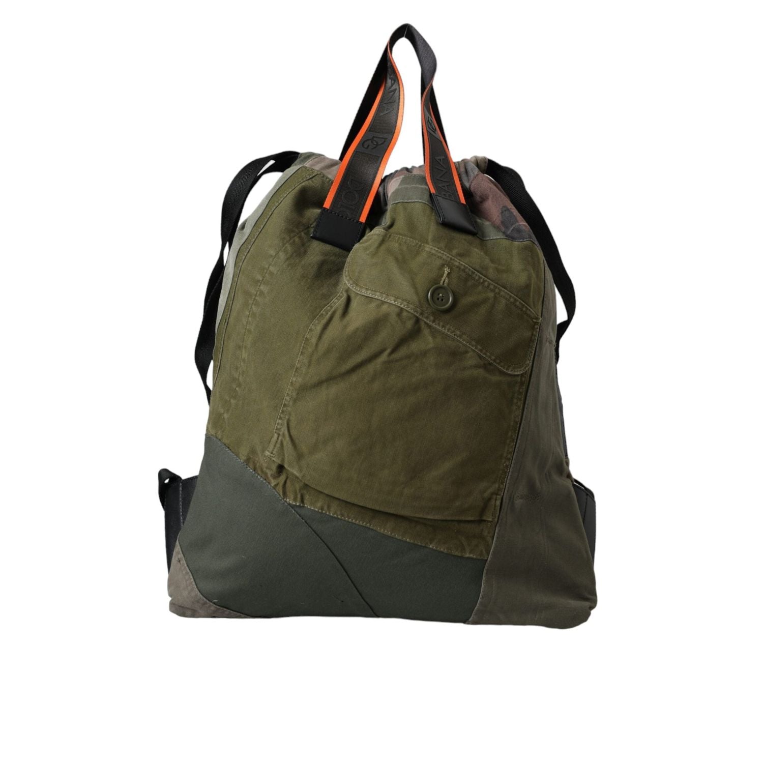 Front view with bag zipped and handles upright.