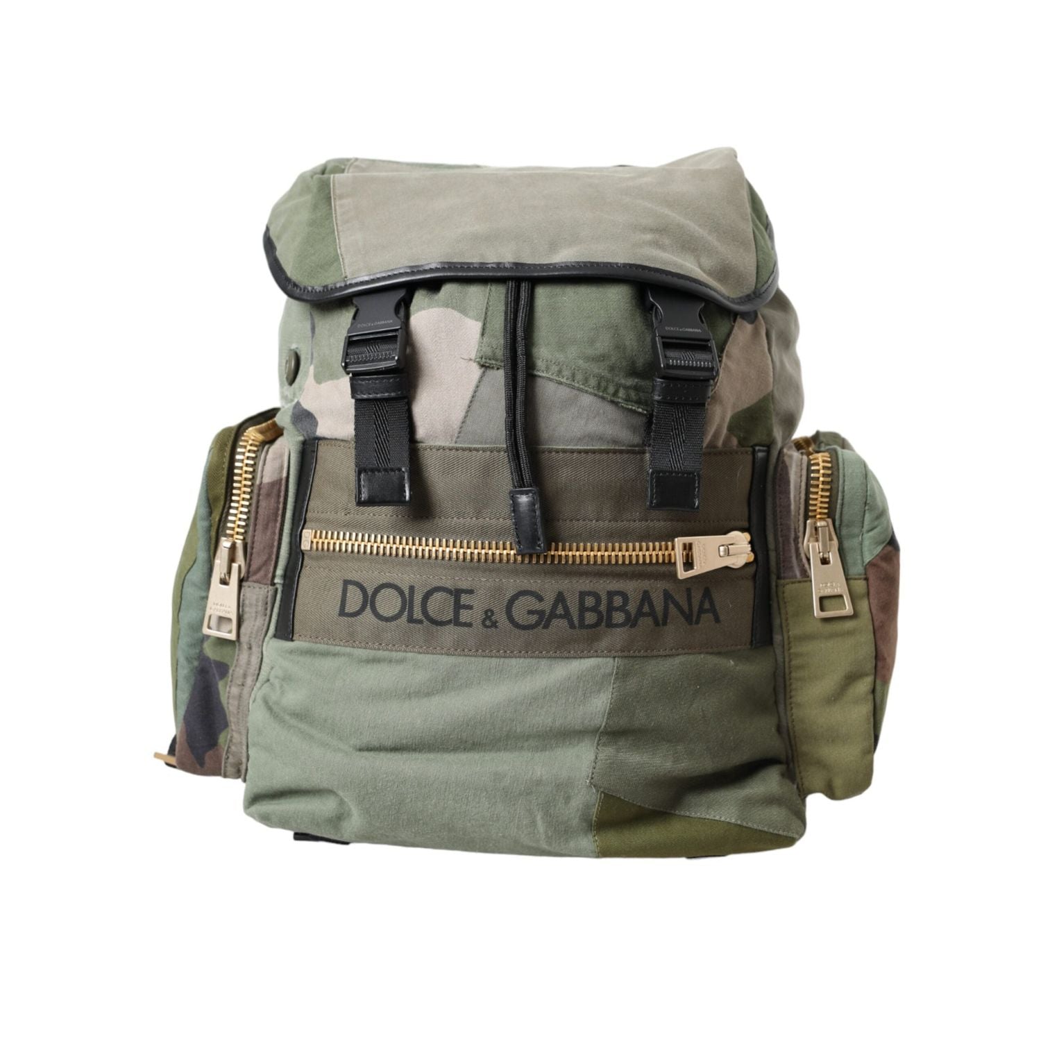 Front view with bag zipped and handles upright.
