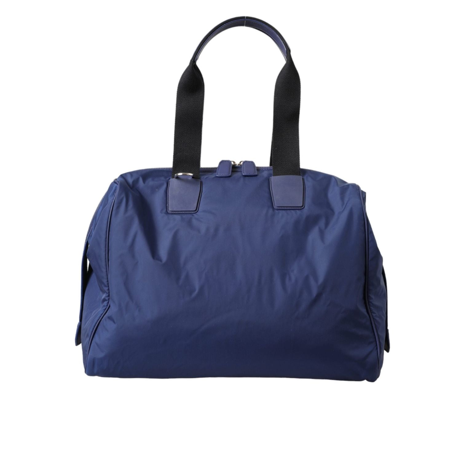 Front view with bag zipped and handles upright.