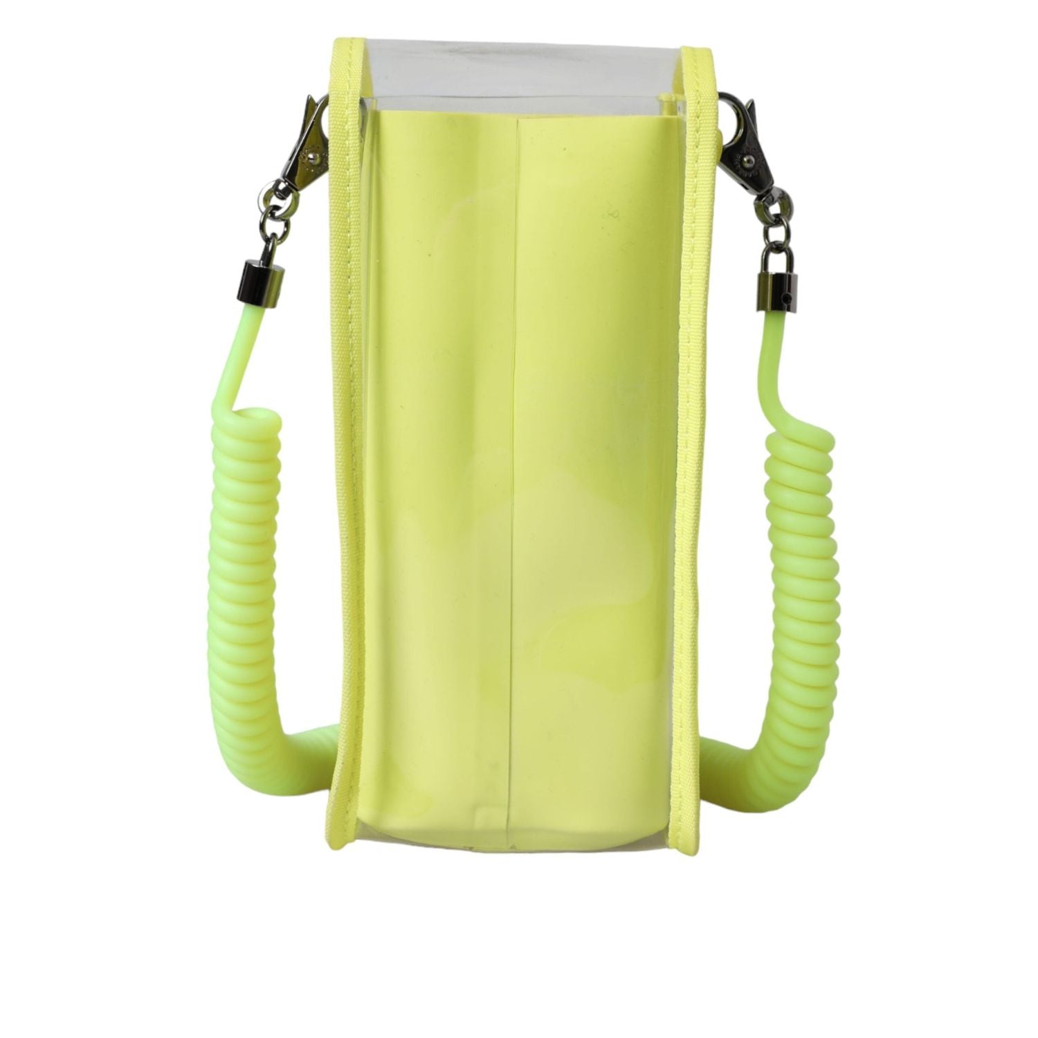 محفظة دولتشي آند غابانا ذات حزام رقبة من البلاستيك باللون الأصفر والأخضر بشعار DG