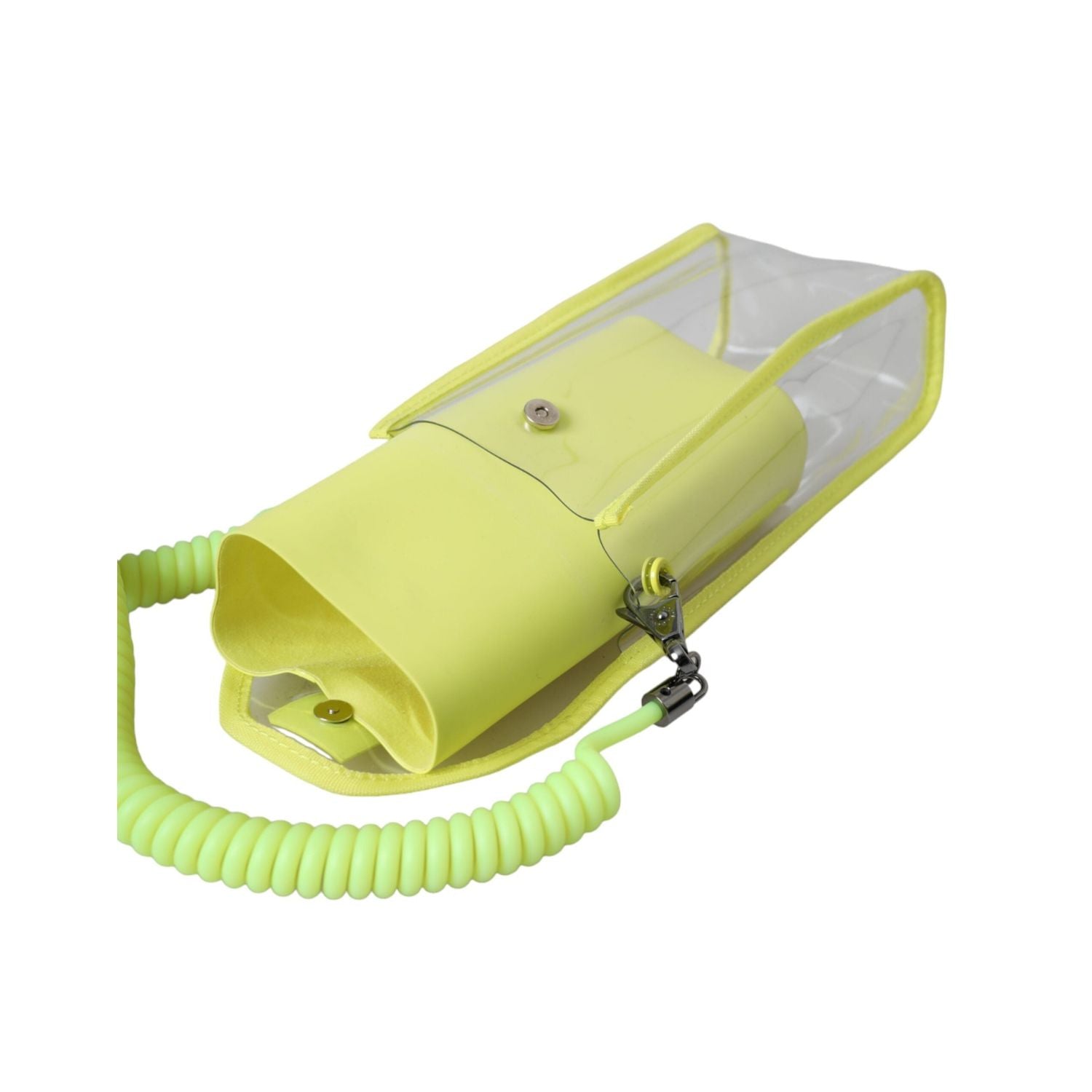 محفظة دولتشي آند غابانا ذات حزام رقبة من البلاستيك باللون الأصفر والأخضر بشعار DG