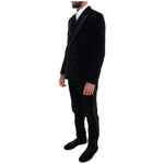 Dolce & Gabbana Elegant Black Slim Fit Three-Piece Suit Suit Dolce & Gabbana Black