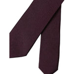 Dolce & Gabbana Bordeaux Solid 100% Silk Adjustable Men Tie KRA3324