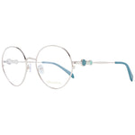 Emilio Pucci Rose Gold Women Glasses Frame in metal full-rim style with demo lenses, includes branded case.