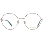 Emilio Pucci Rose Gold Women Glasses Frame, full-rim with round style, metal frame, demo lenses, size 55-18-140, includes branded case.