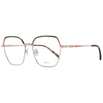 Emilio Pucci Rose Gold Women Glasses Frame, full-rim square style, metal frame, demo lenses, includes branded case.