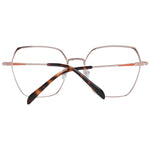 Emilio Pucci Rose Gold Women Glasses Frame, square full-rim style with metal frame and demo lenses, dimensions 54-17-140.