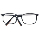 Ermenegildo Zegna Black Men Glasses Frame, titanium full-rim rectangle style, size 58-16-145, includes branded case.